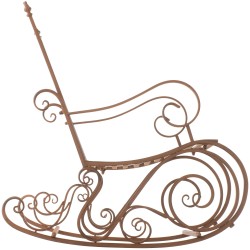 Silla mecedora Smilla marrón