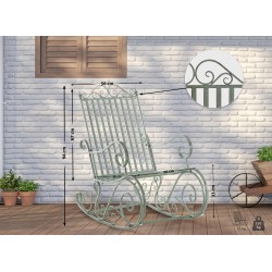 Silla mecedora Smilla verde antiguo