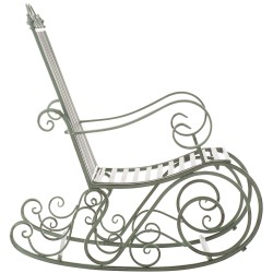 Silla mecedora Smilla verde antiguo