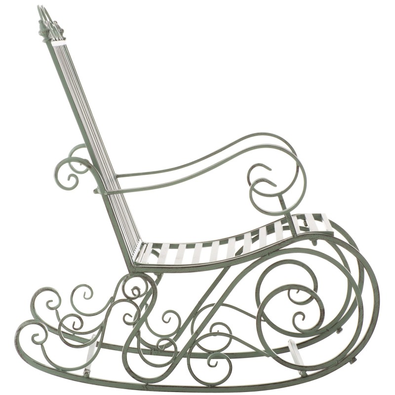 Silla mecedora Smilla verde antiguo