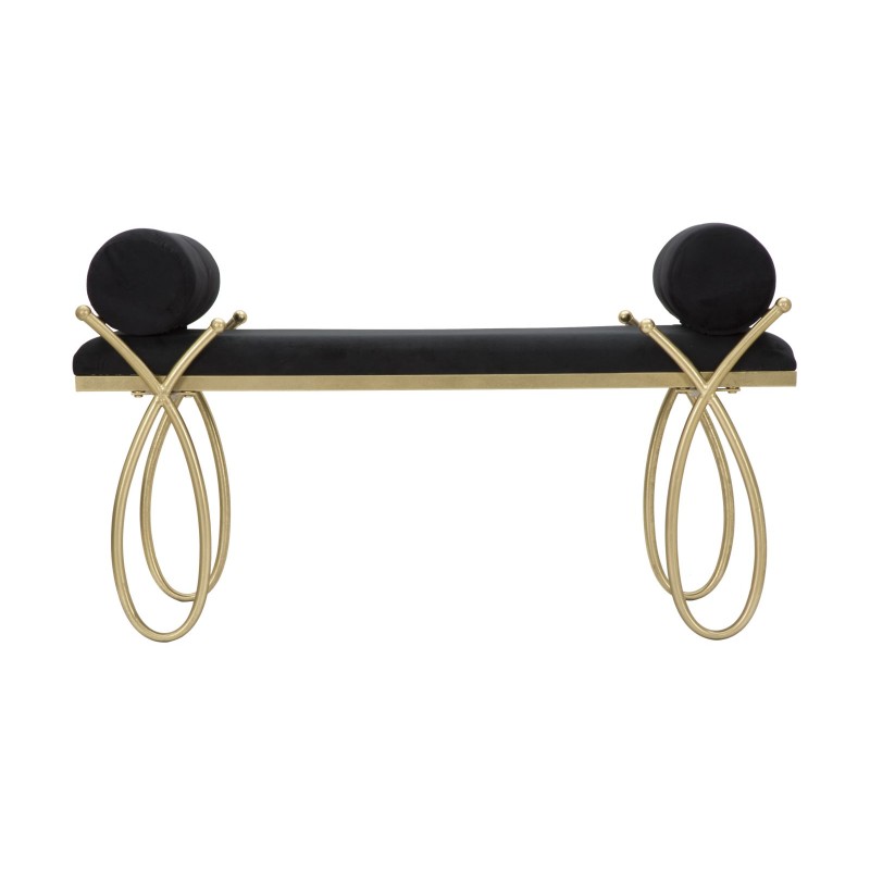 Glam Ribbon Banc Noir – Elegancia escultórica 112.5x49x53