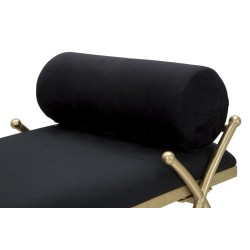 Glam Ribbon Banc Noir – Elegancia escultórica 112.5x49x53
