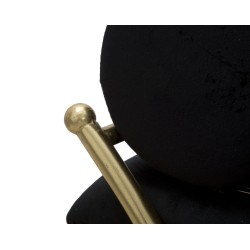 Glam Ribbon Banc Noir – Elegancia escultórica 112.5x49x53