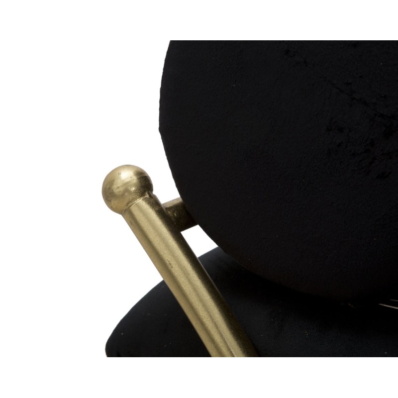 Glam Ribbon Banc Noir – Elegancia escultórica 112.5x49x53