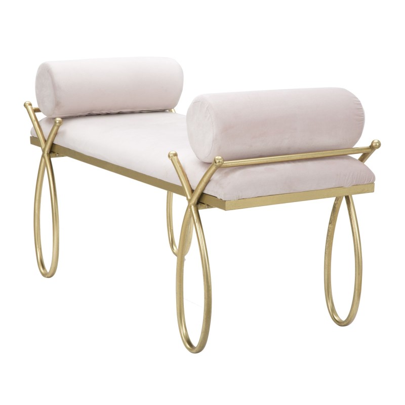 Banco Glam Ribbon Rosa – Encanto Sublime 112.5x49x53