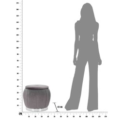 Glam Puff París Gris/Plata – Refinamiento Secreto Ø43x43