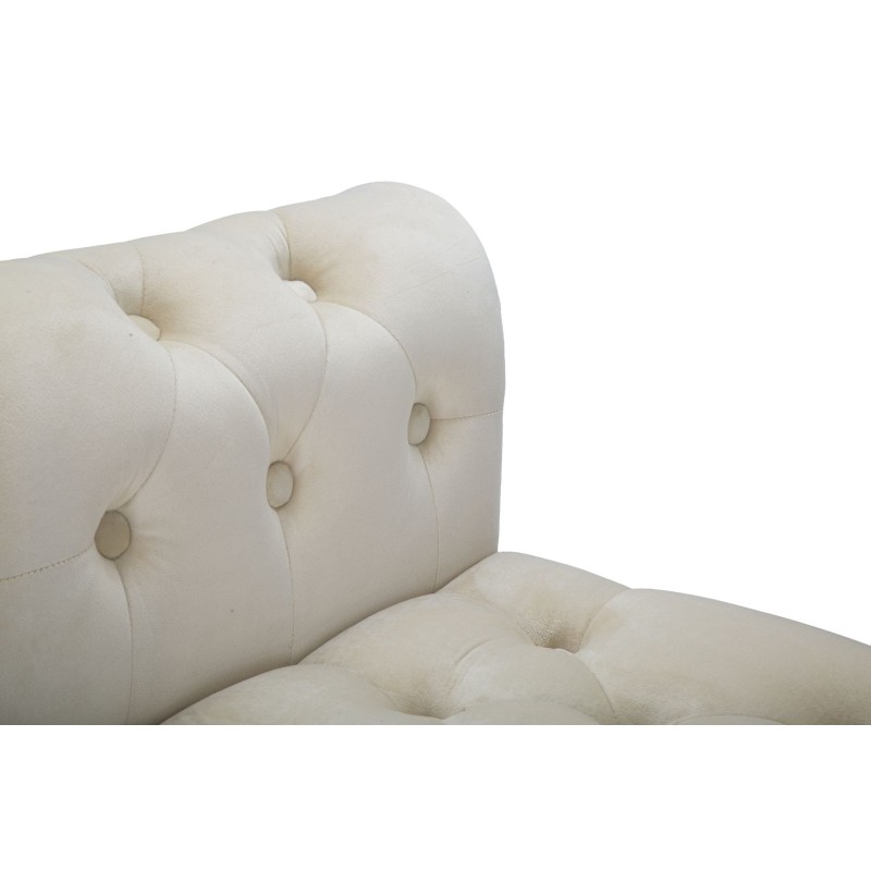 Banco Glam Paris color crema y dorado – Elegancia suprema 120x40x60