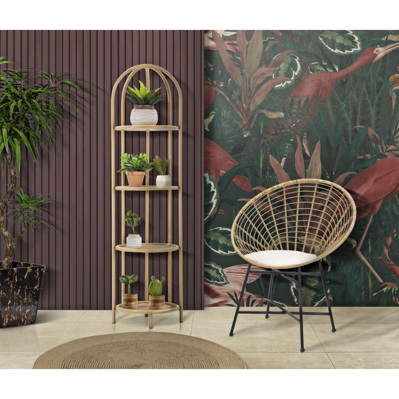 Estantería esquinera Panama de estilo bohemio chic – Stylish Freedom 40x38x150