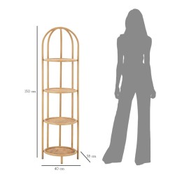 Estantería esquinera Panama de estilo bohemio chic – Stylish Freedom 40x38x150