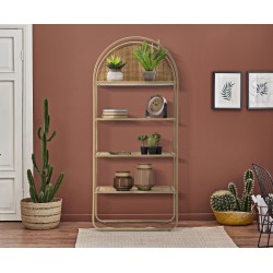 Estantería redonda estilo boho chic Panamá – Armonía natural 80x40x180