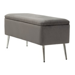 Banco plateado glamuroso – Brillo sutil 112x42x50