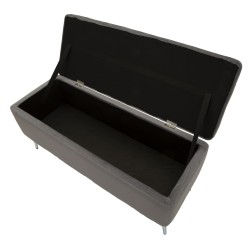 Banco plateado glamuroso – Brillo sutil 112x42x50