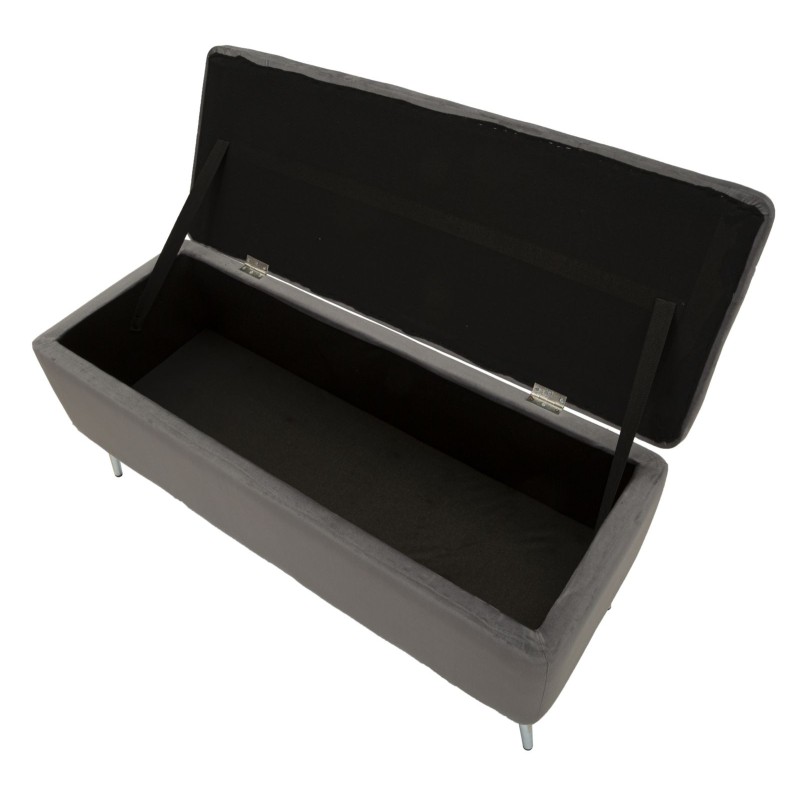 Banco plateado glamuroso – Brillo sutil 112x42x50