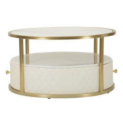 Mesa de centro glamurosa Sharon – Aura escultórica Ø75x40