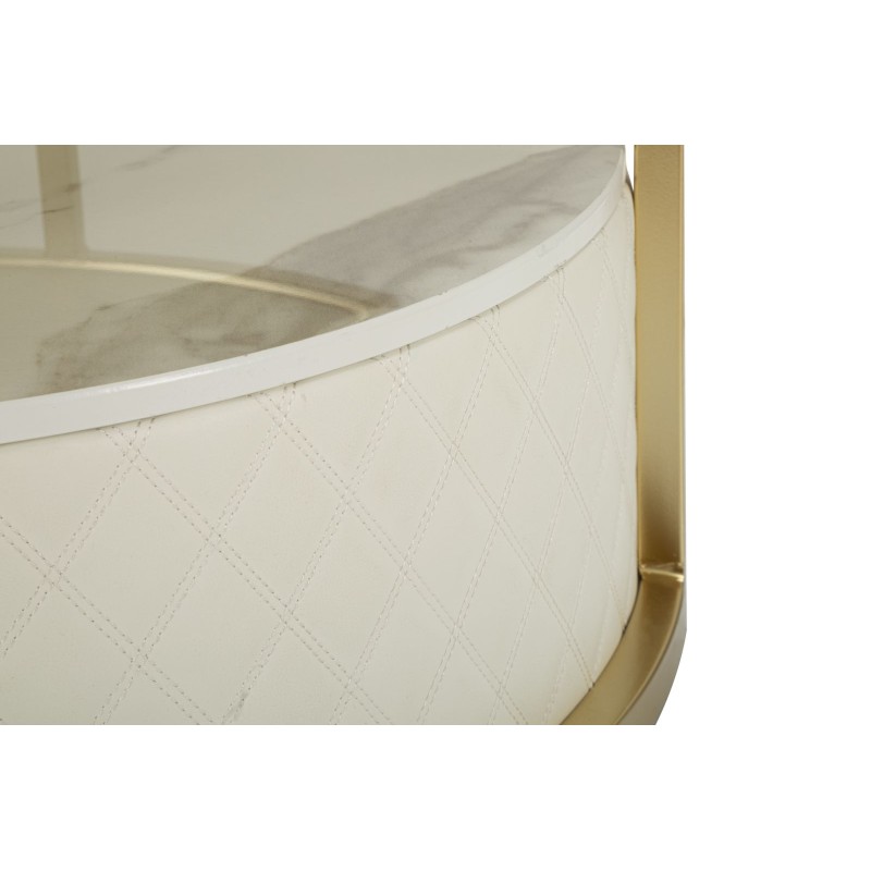 Mesa de centro glamurosa Sharon – Aura escultórica Ø75x40