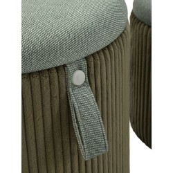 Pufs modernos Bolzano Green – Living Duo Ø38x38-32x28