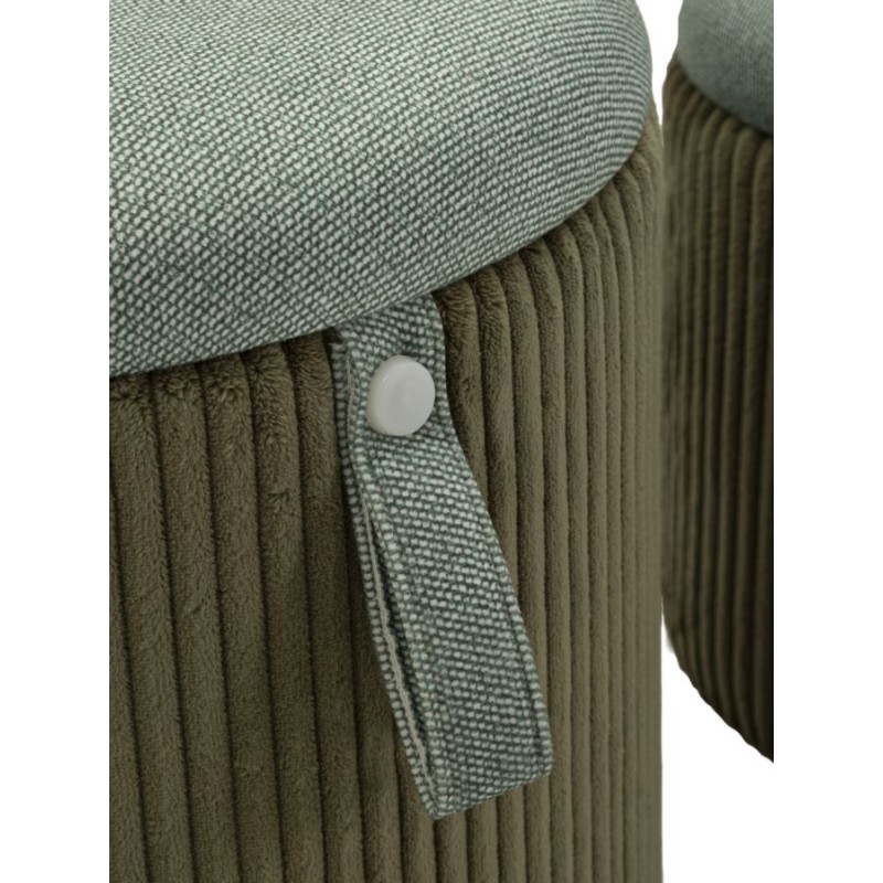 Pufs modernos Bolzano Green – Living Duo Ø38x38-32x28
