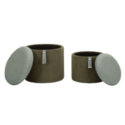 Pufs modernos Bolzano Green – Living Duo Ø38x38-32x28
