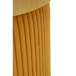 Pufs modernos Aspen Mostaza – Dúo Mágico Ø42x44-35x37