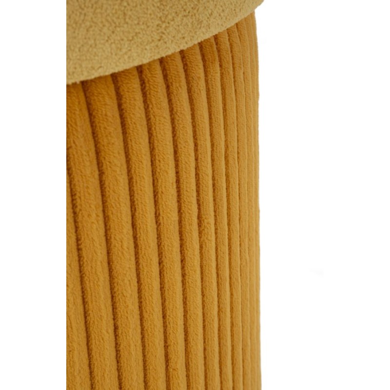 Pufs modernos Aspen Mostaza – Dúo Mágico Ø42x44-35x37