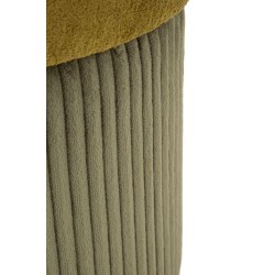 Pufs modernos color verde álamo – Duo Elegance Nature Ø42x44-35x37