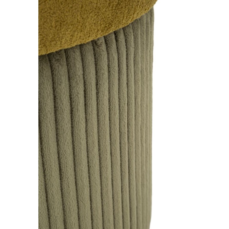 Pufs modernos color verde álamo – Duo Elegance Nature Ø42x44-35x37