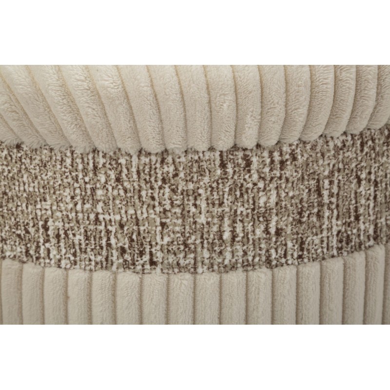 Pufs modernos color crema con cortinas – Triple Harmony Ø40,5x49,5-35x42-31x38