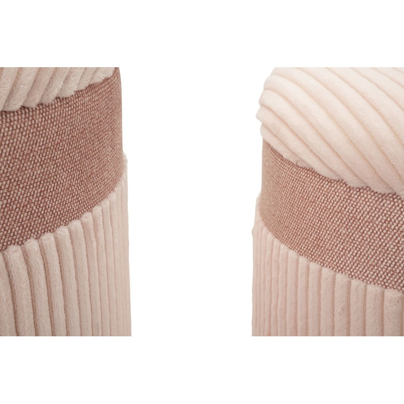 Pufs modernos de color rosa con cortinas – Triple refinamiento Ø40,5x49,5-35x42-31x38
