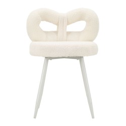 Silla Glam Mini Blanca Ilary – Refinamiento puro Ø40x67 (asiento 46)