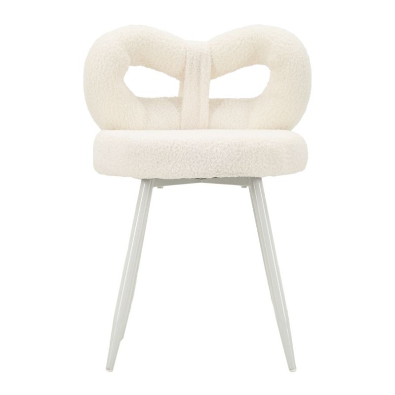 Silla Glam Mini Blanca Ilary – Refinamiento puro Ø40x67 (asiento 46)