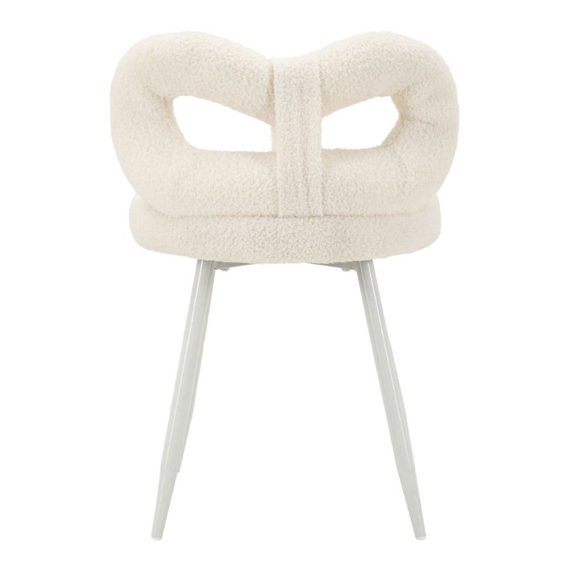 Silla Glam Mini Blanca Ilary – Refinamiento puro Ø40x67 (asiento 46)