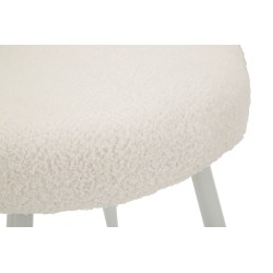 Silla Glam Mini Blanca Ilary – Refinamiento puro Ø40x67 (asiento 46)