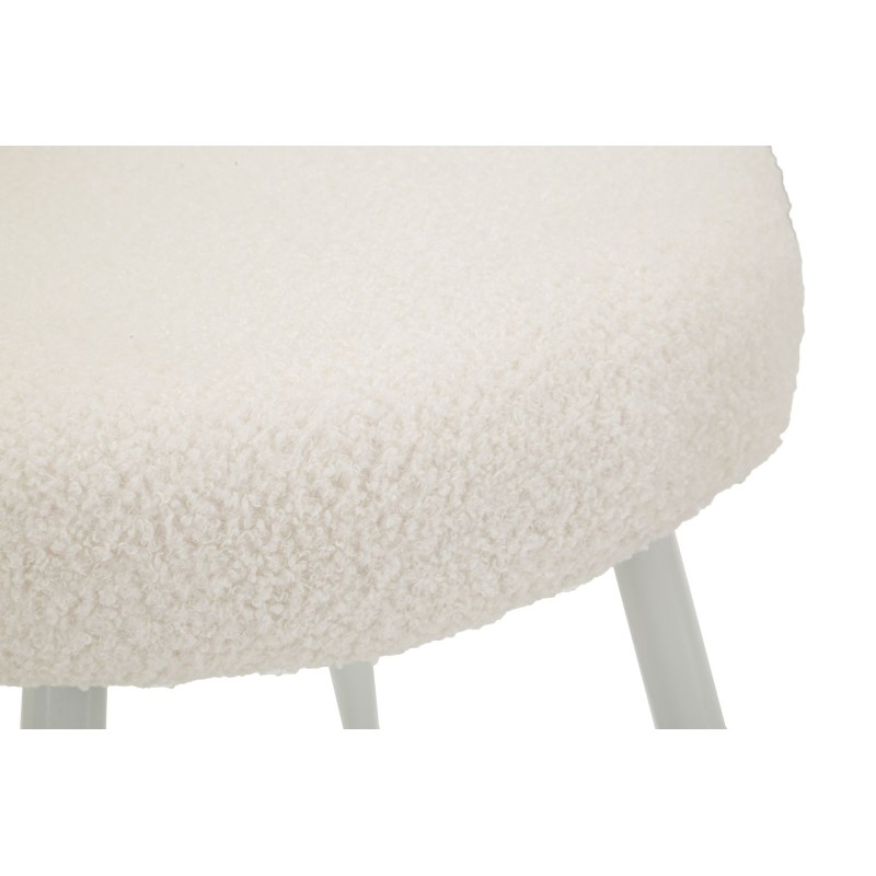 Silla Glam Mini Blanca Ilary – Refinamiento puro Ø40x67 (asiento 46)