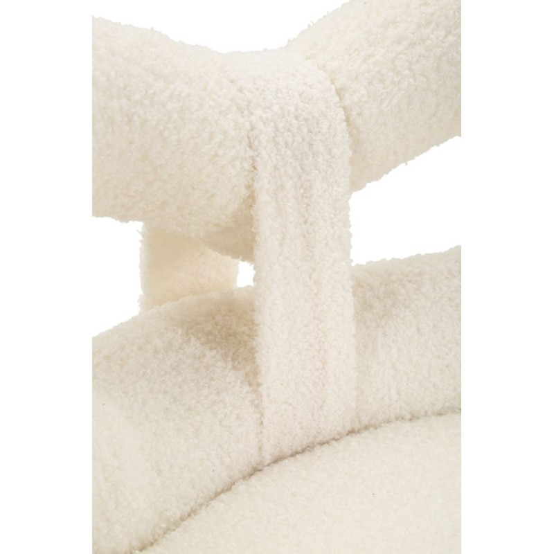 Silla Glam Mini Blanca Ilary – Refinamiento puro Ø40x67 (asiento 46)