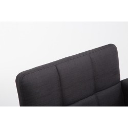 Taburete de bar de tela Los Ángeles C negro