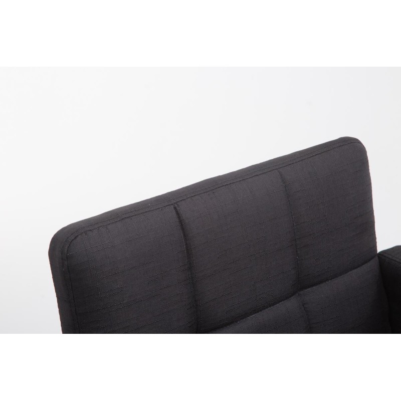 Taburete de bar de tela Los Ángeles C negro