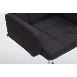 Taburete de bar de tela Los Ángeles C negro