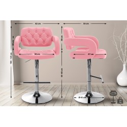 Taburete de bar rosa Dublin C