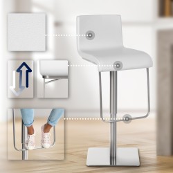 Taburete de bar blanco Limon E