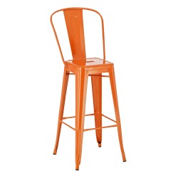 Taburete de bar naranja Aiden