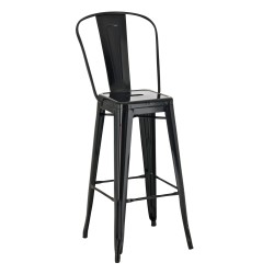 Taburete de bar negro Aiden