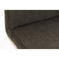 Taburete de bar Panama E en tela gris oscuro