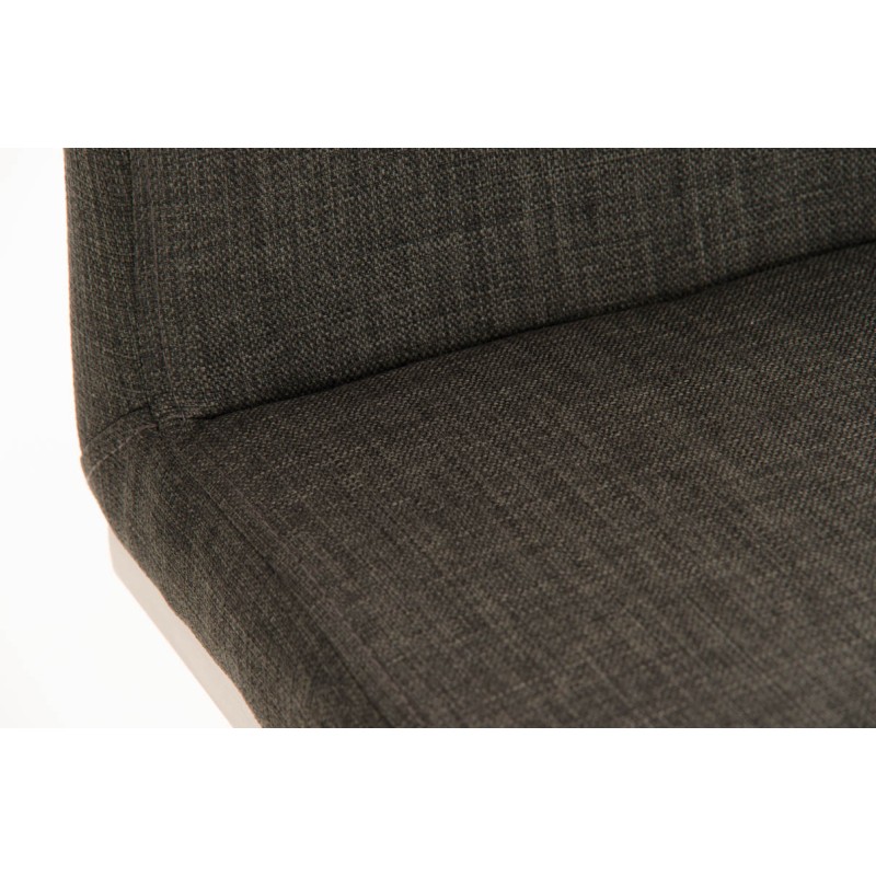 Taburete de bar Panama E en tela gris oscuro