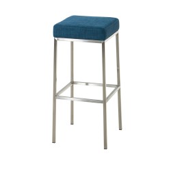 Taburete de bar Montreal E80 en tela azul