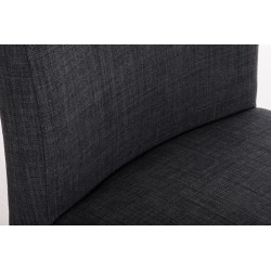 Taburete de bar Paros en tela gris oscuro