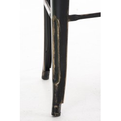 Taburete de bar Aiden Antique negro y dorado