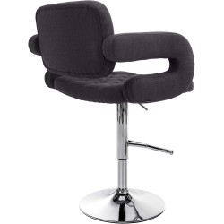 Taburete de bar negro Dublin FABRIC C