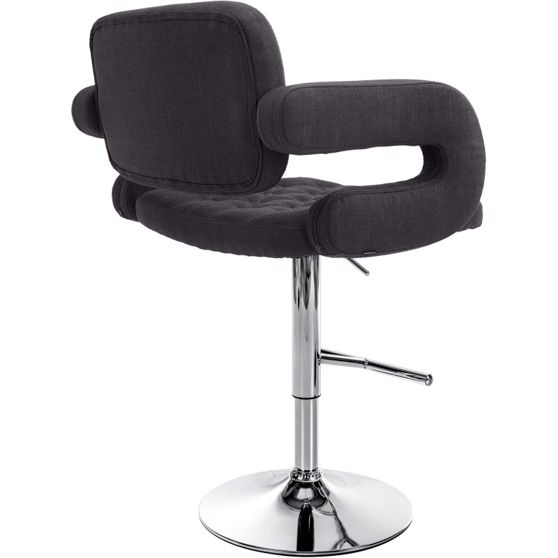 Taburete de bar negro Dublin FABRIC C