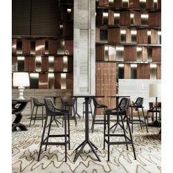 Taburete de bar negro Air