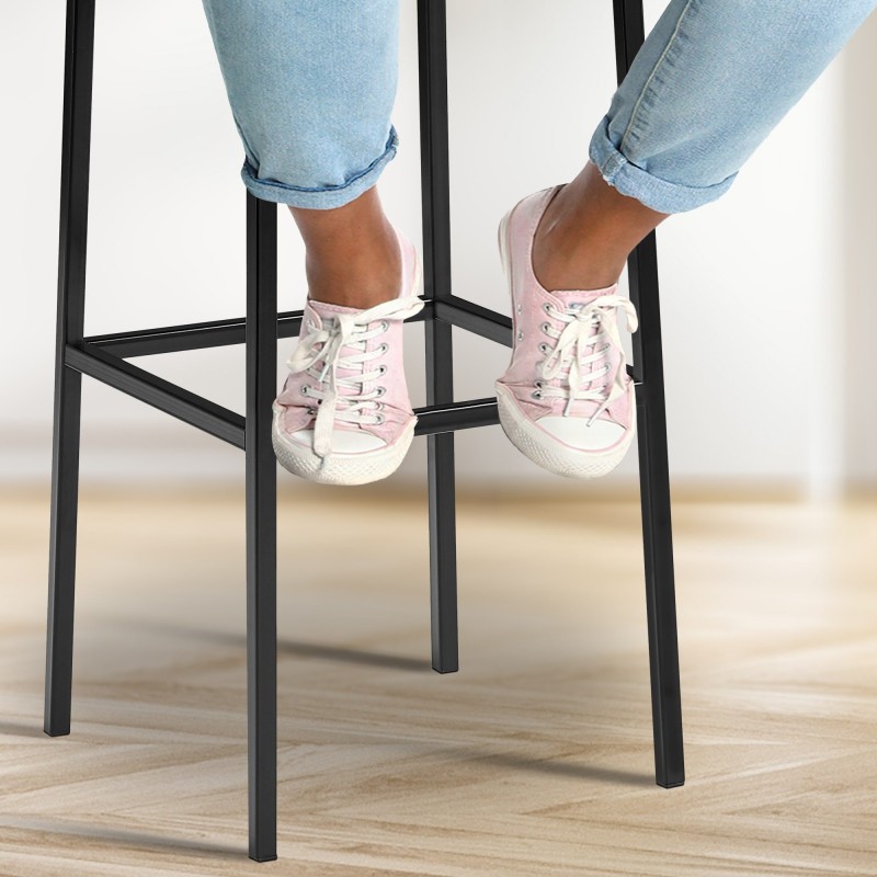 Taburete de bar Montreal B80 en tela gris oscuro